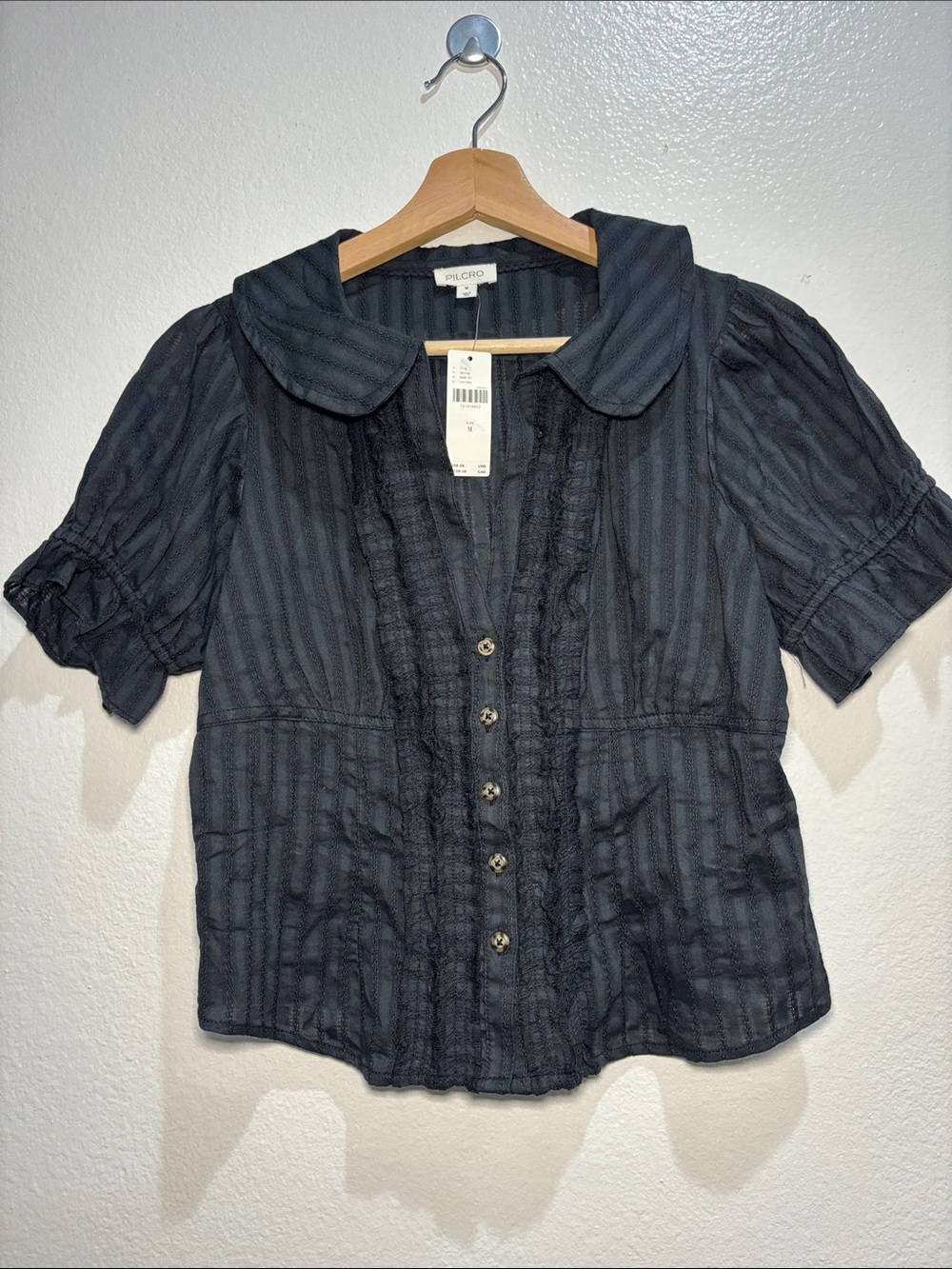 Pilcro by anthropologie keira collared button-front blouse NWT - Picture 4 of 8